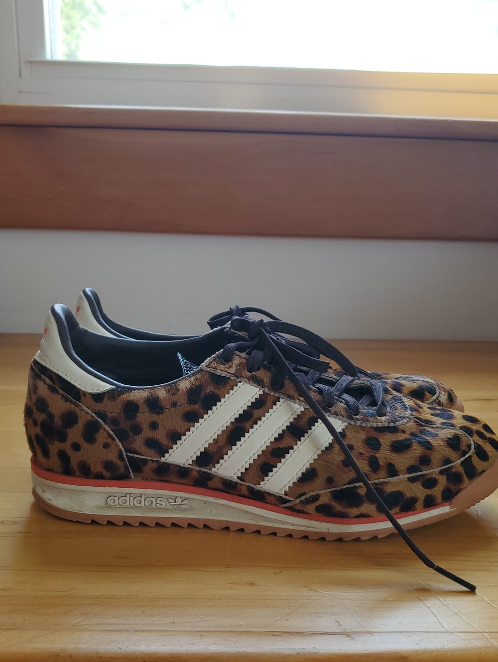 adidas Leopard-Print Trainers with White Stripes - Picture 6 of 9